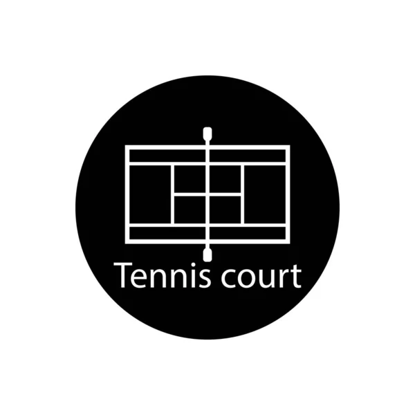 Tennisplatz Symbol Vektor Vorlage Illustration Logo Design — Stockvektor