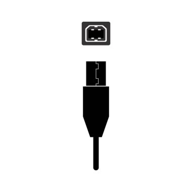 usb simge vektör şablonu illüstrasyon logo tasarımı