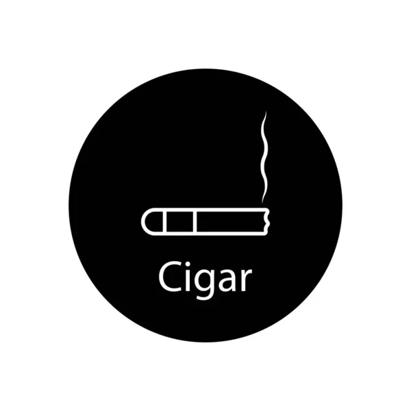 Icono Cigarrillo Vector Plantilla Ilustración Logo Diseño — Vector de stock
