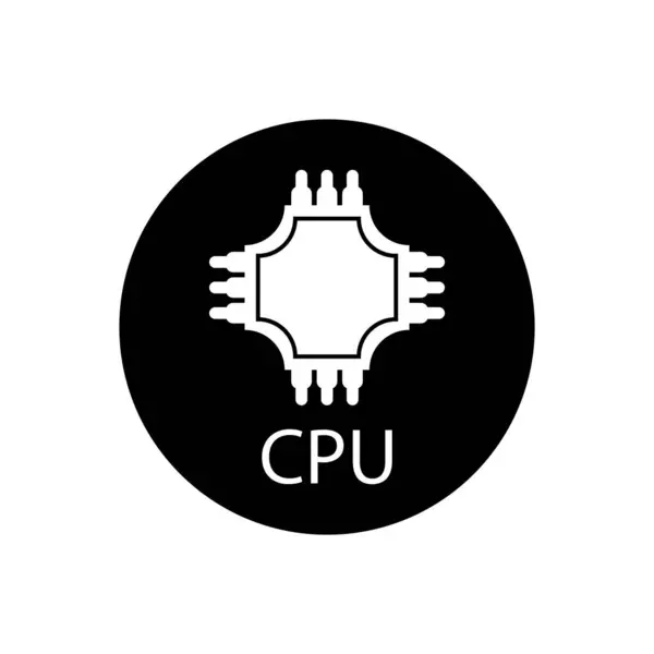 Cpu Ícone Vetor Modelo Ilusão Logotipo Design — Vetor de Stock
