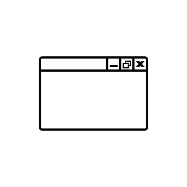 Browser Fenster Symbol Vektor Vorlage Illustration Logo Design — Stockvektor