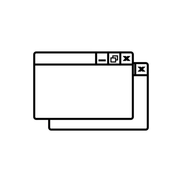 Tarayıcı Pencere Simgesi Vektör Şablon Logo Tasarımı — Stok Vektör
