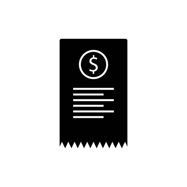 Rachunek Papier Ikona Wektor Szablon Ilustracja Logo Projekt — Wektor stockowy