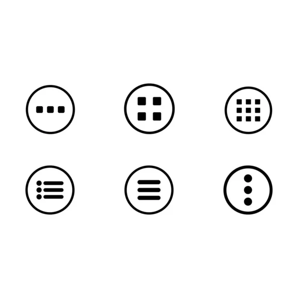 Menu Icône Vectoriel Modèle Illustration Logo Design — Image vectorielle