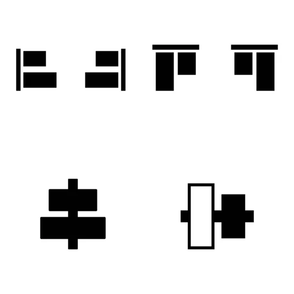 Aligner Icône Vectoriel Modèle Illustration Logo Design — Image vectorielle