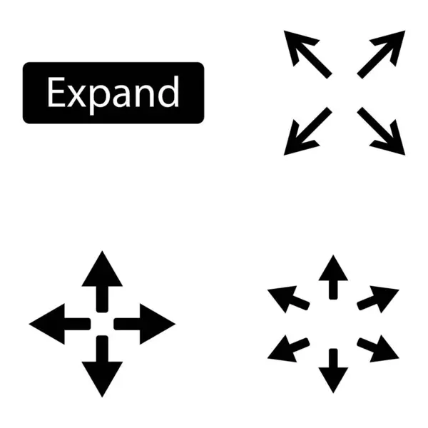 Simge Vektör Şablon Logo Tasarımını Genişlet — Stok Vektör