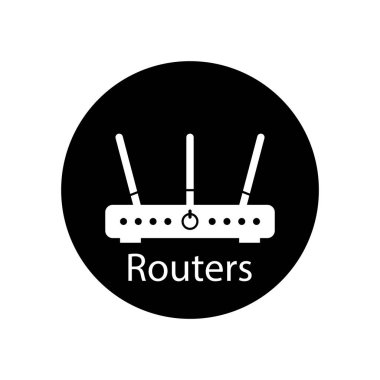 router simgesi vektör şablonu çizim logosu tasarımı