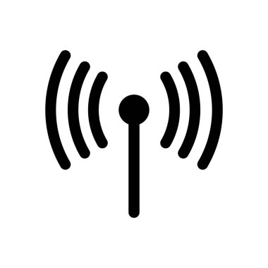 anten simgesi vektör şablonu çizim logosu tasarımı