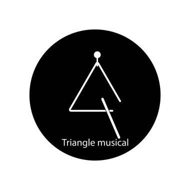 Üçgen müzikal ikon vektör şablon logo tasarımı