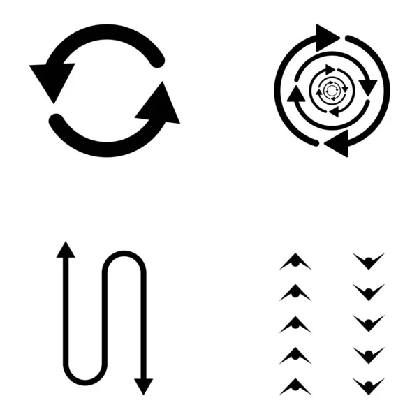 Ícone Seta Modelo Vetorial Ilustração Logotipo Design — Vetor de Stock