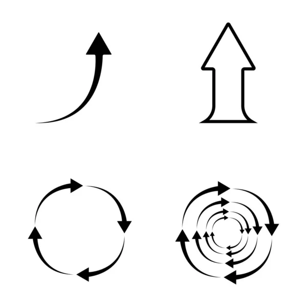 Icono Flecha Vector Plantilla Ilustración Logo Diseño — Archivo Imágenes Vectoriales