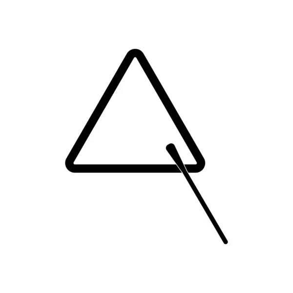 Triángulo Icono Musical Vector Plantilla Ilustración Logo Diseño — Archivo Imágenes Vectoriales