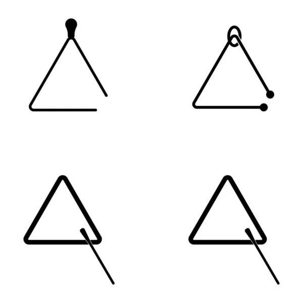 Háromszög Zenei Ikon Vektor Sablon Illusztráció Logó Tervezés — Stock Vector