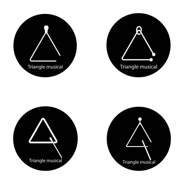 Dreieck Musikalische Ikone Vektor Vorlage Illustration Logo Design — Stockvektor