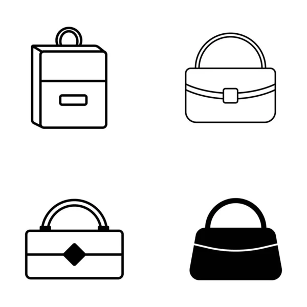 Sac Icône Vecteur Modèle Illustration Logo Design — Image vectorielle