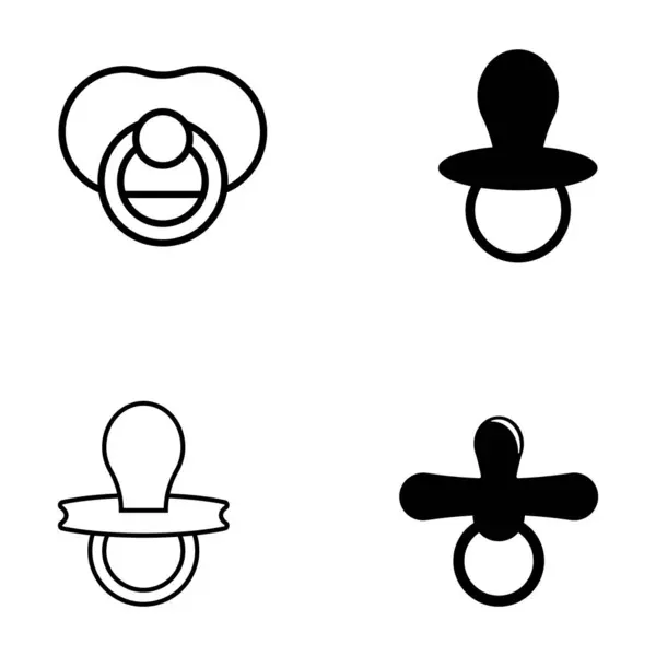 Tétine Icône Vectoriel Modèle Illustration Logo Conception — Image vectorielle