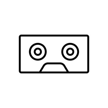 kaset simgesi vektör şablonu çizim logosu tasarımı