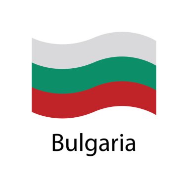bulgaria bayrağı simge vektör şablon logo tasarımı