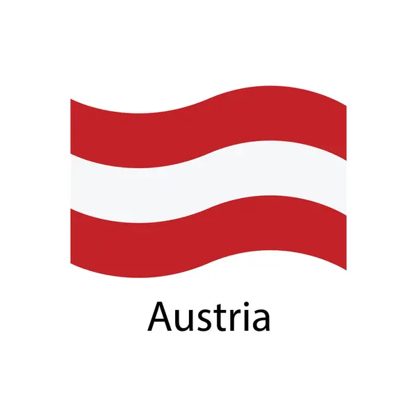 Austrien Flagga Ikon Vektor Mall Illustration Logotyp Design — Stock vektor