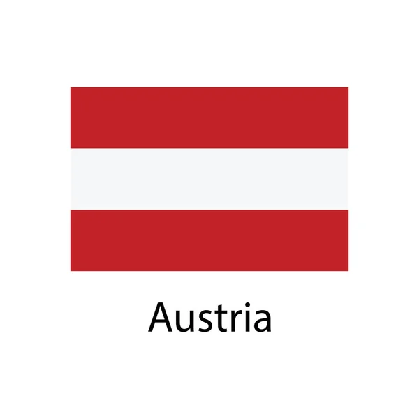 Austrien Flagga Ikon Vektor Mall Illustration Logotyp Design — Stock vektor