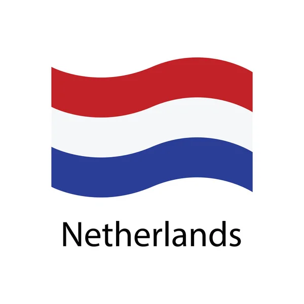 Niederländische Flagge Symbol Vektor Vorlage Illustration Logo Design — Stockvektor