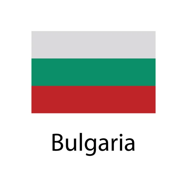Bulgária Zászló Ikon Vektor Sablon Illusztráció Logó Tervezés — Stock Vector