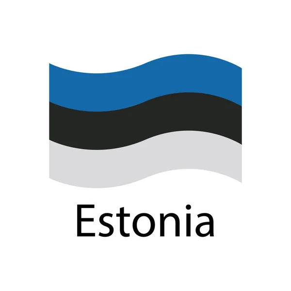 Estonia Flagga Ikon Vektor Mall Illustration Logotyp Design — Stock vektor