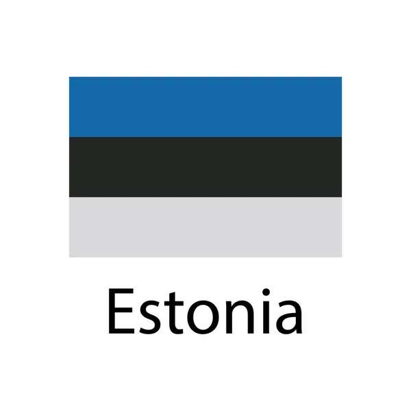 Estonia Vlag Pictogram Vector Template Illustratie Logo Ontwerp — Stockvector