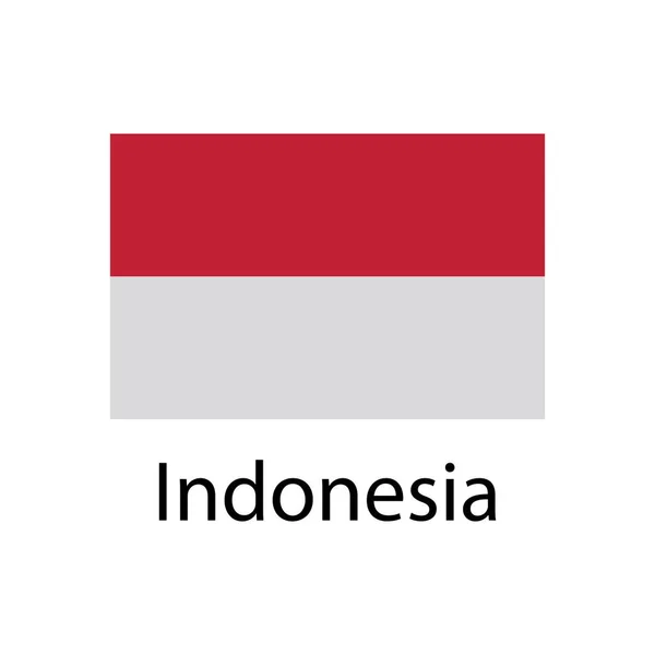 Indonesia Bandiera Icona Vettoriale Modello Illustrazione Logo Design — Vettoriale Stock