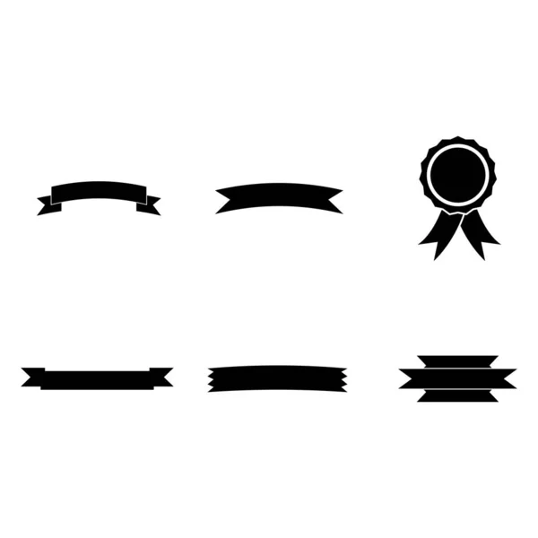 Стрічка Значок Векторний Шаблон Ілюстрація Логотип Дизайн — стоковий вектор