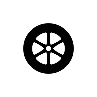 Tekerlek simgesi vektör şablonu çizim logosu tasarımı