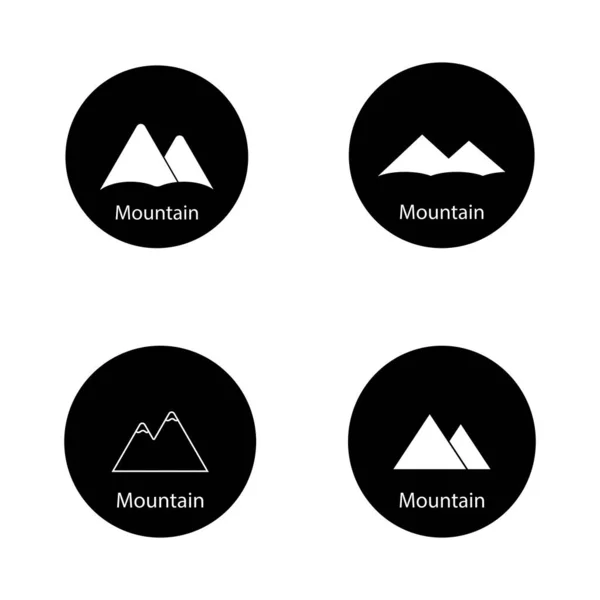 Góra Ikona Wektor Szablon Ilustracja Logo Projekt — Wektor stockowy