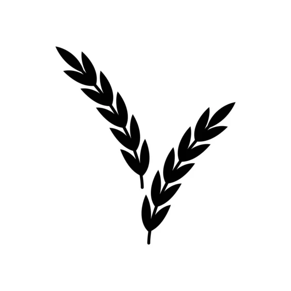 Buğday simgesi vektör şablonu çizim logosu tasarımı