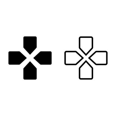 gamepad düğmesi simge vektör şablonu illüstrasyon logo tasarımı