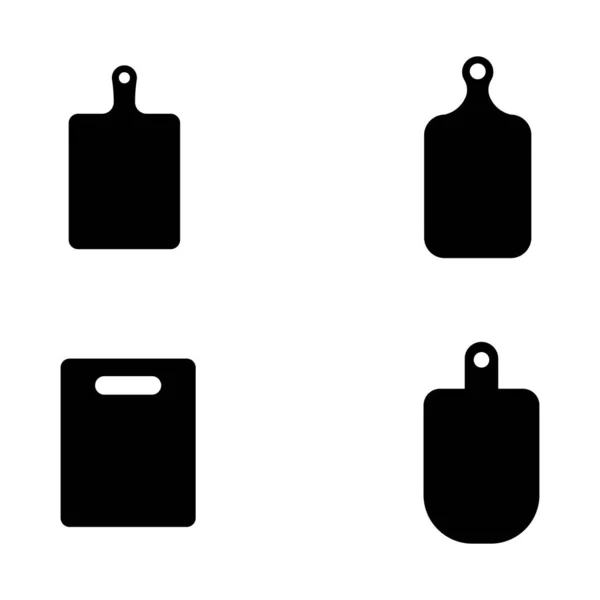 カッティングボードアイコンベクトルテンプレートイラストロゴデザイン — ストックベクタ