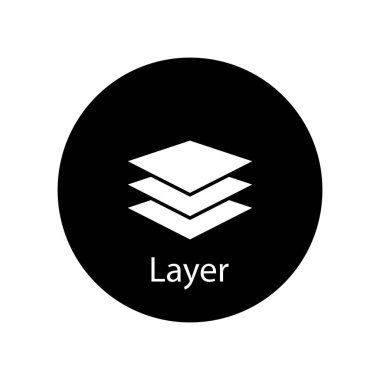 katman simgesi vektör şablonu çizim logosu tasarımı