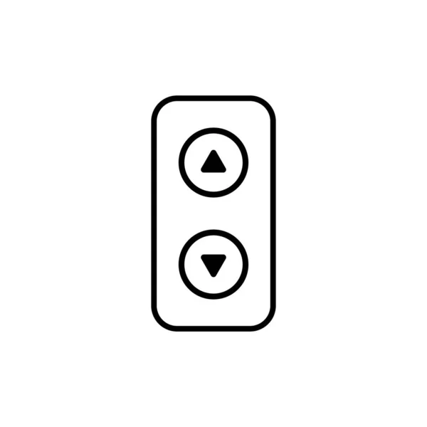 Botão Elevador Ícone Vetor Modelo Ilustração Logotipo Design —  Vetores de Stock