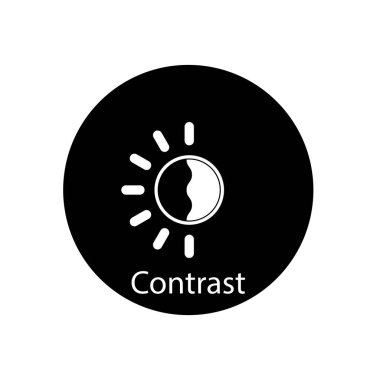 kontrast simgesi vektör şablonu çizim logosu tasarımı