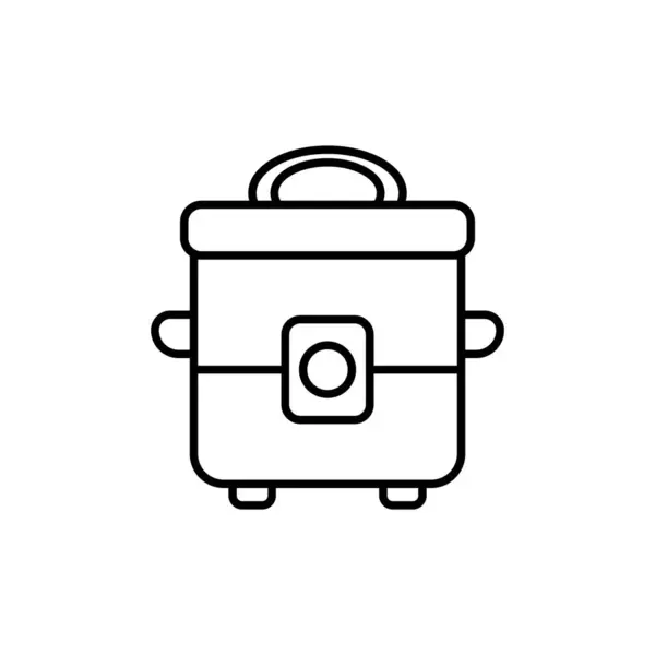 Rijstkoker Pictogram Vector Template Illustratie Logo Ontwerp — Stockvector