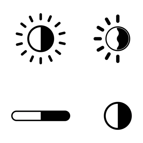 Icône Contraste Modèle Vectoriel Illustration Logo Design — Image vectorielle