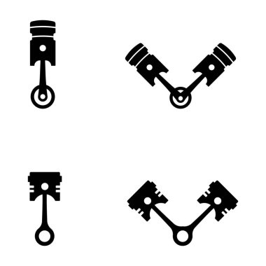 piston simgesi vektör şablonu logo tasarımı