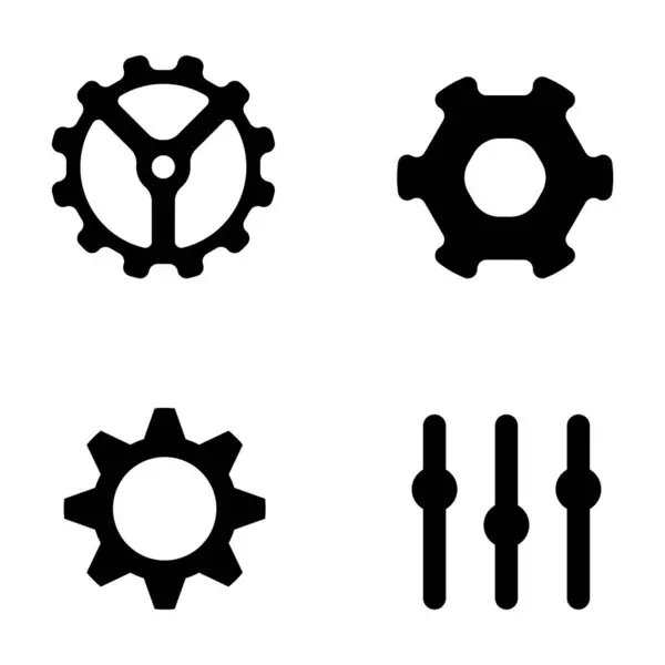 Ustawienia Ikona Wektor Szablon Ilustracja Logo Projekt — Wektor stockowy