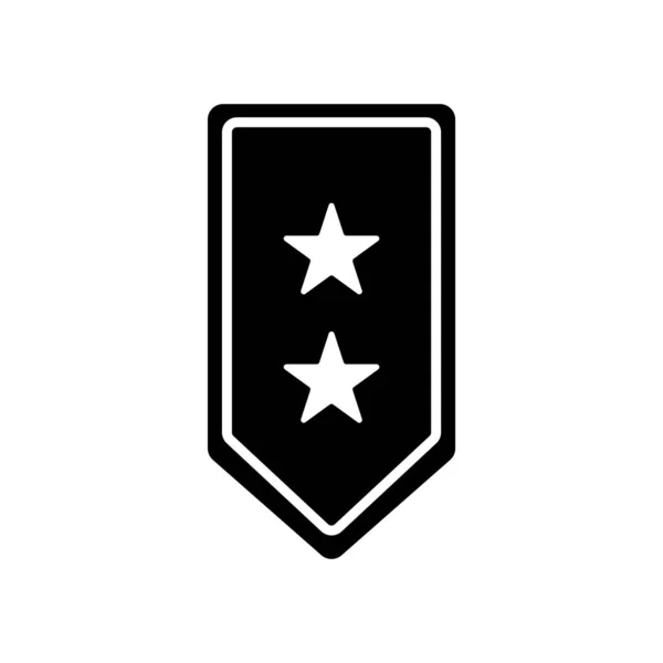 Militar Rango Icono Vector Plantilla Ilustración Logo Diseño — Vector de stock