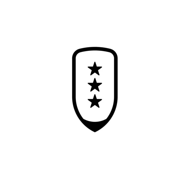 Military Rank Icon Vector Template Illustration Logo Design — Stock Vector