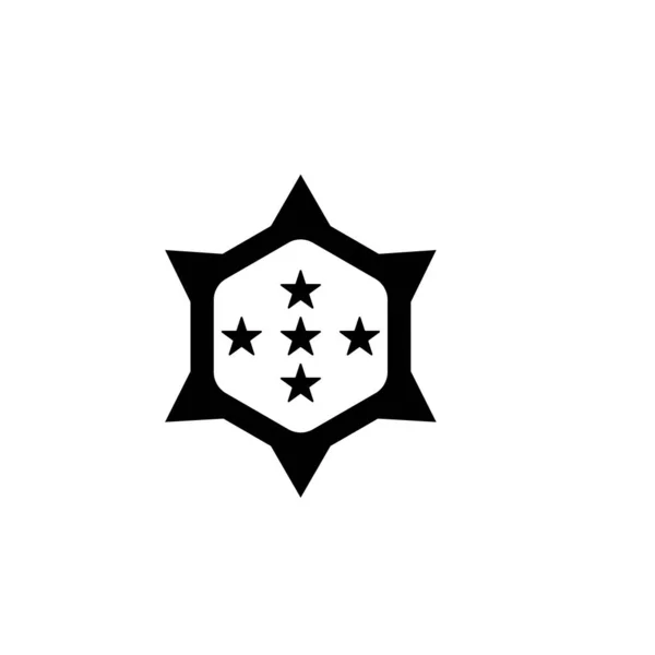 Modello Vettoriale Icona Rango Militare Illustrazione Logo Design — Vettoriale Stock