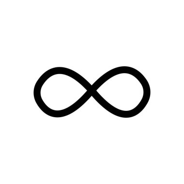 Sonsuzluk simgesi vektör şablonu çizim logosu tasarımı