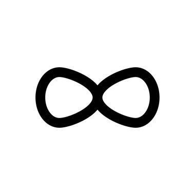 Sonsuzluk simgesi vektör şablonu çizim logosu tasarımı