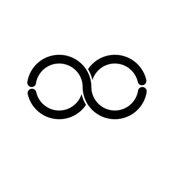 Ícone Infinito Vetor Modelo Ilustração Logotipo Design —  Vetores de Stock