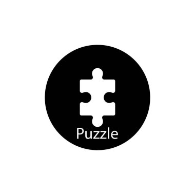 simge bulmaca vektör şablonu illüstrasyon logo tasarımı