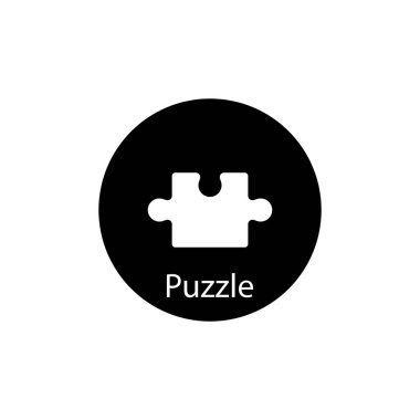 simge bulmaca vektör şablonu illüstrasyon logo tasarımı